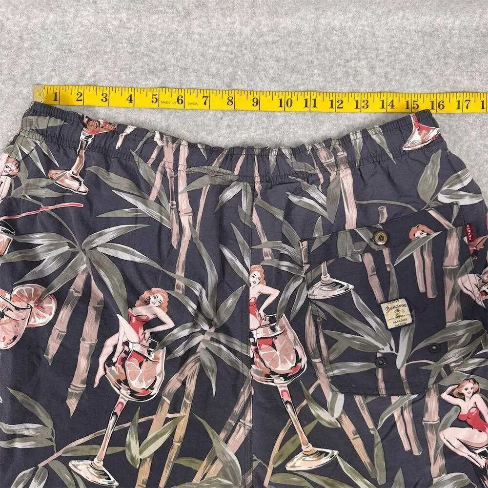 Tommy Bahama Men's Swim Trunks Size Large  Cocktail Print Tropical Shorts